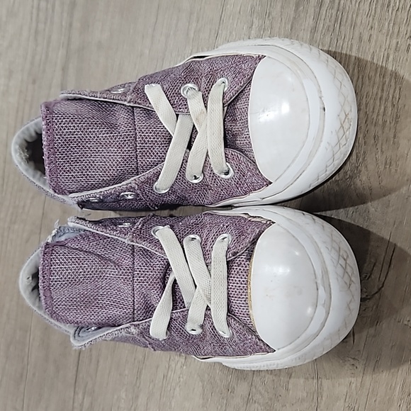 Chuck Taylor All-Star Maddie Low GS Violet Dust Shoes Sneakers Girls Size 13 - Picture 2 of 12